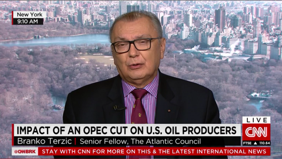 Oil trades higher on OPEC speculation | CNN Business | Branko Terzic Senior Fellow, The Atlantic Council 