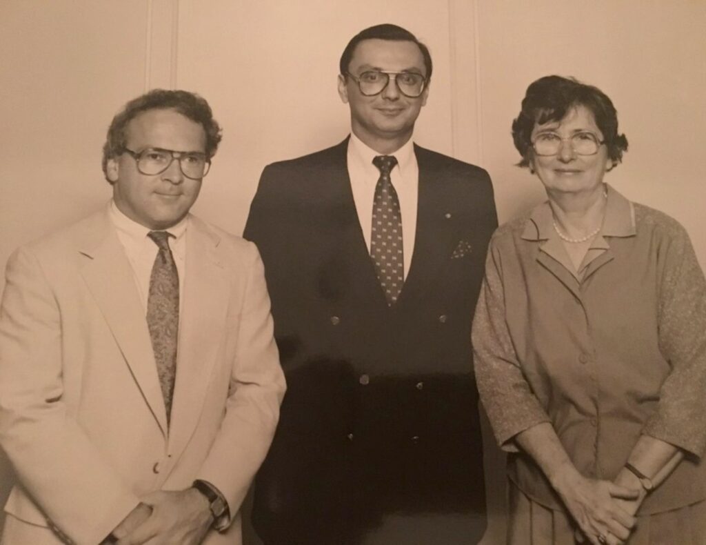 (Photograph of the Wisconsin Public Service Commission 1985, L-R Commissioner George Edgar, Commissioner Branko Terzic, Chairwoman Mary Lou Munts)