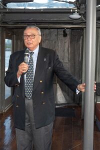 The Royal Adjutant Branko Terzic, Knight of the  Crown, addressing guests on behalf of the Crown Prince.